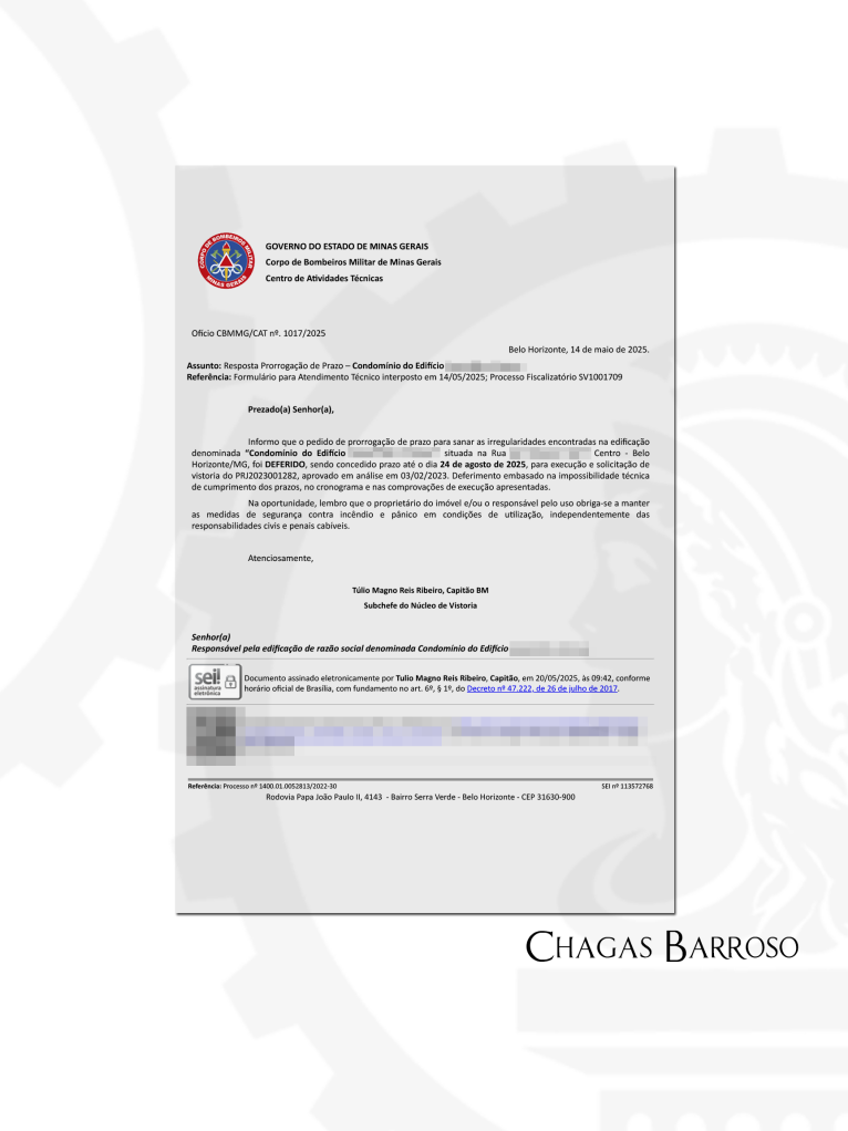 11ª PRORROGAÇÃO DE PRAZO - PRÉDIO COMERCIAL - CENTRO - BH - ENGENHEIRO LEVI DAS CHAGAS BARROSO FILHO