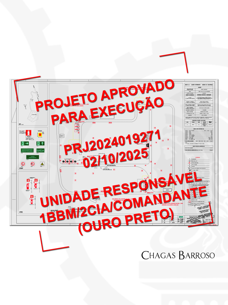 ATUALIZAÇÃO & APROVAÇÃO DE PROJETO CONTRA  INCÊNDIO (PSCIP) - SUBESTAÇÃO DE ENERGIA - OURO PRETO - MG - ENGENHEIRO LEVI DAS CHAGAS BARROSO FILHO