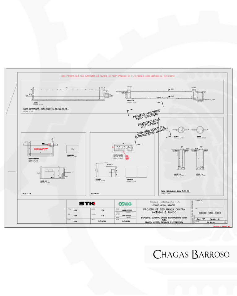 ATUALIZAÇÃO & APROVAÇÃO DE PSCIP SUBESTAÇÃO DE ENERGIA - CONS LAFAIETE - MG
