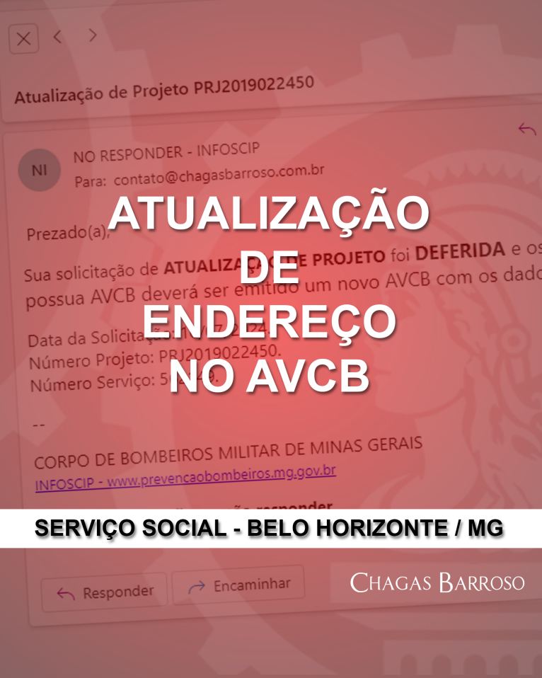 ATUALIZAÇÃO DE ENDEREÇO NO AVCB SERVIÇO SOCIAL - BELO HORIZONTE - MG