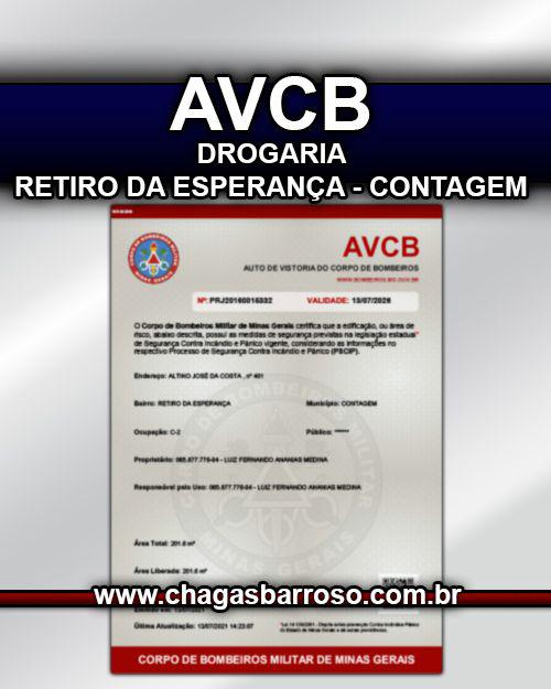 AVCB DROGARIA RETIRO DA ESPERANÇA - CONTAGEM