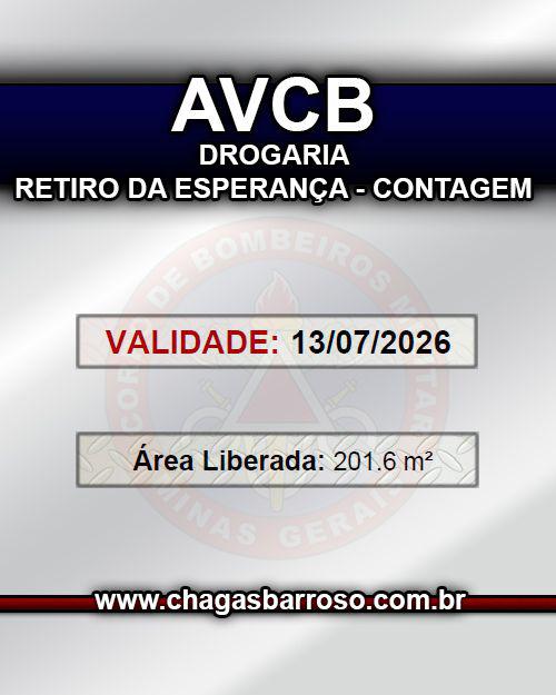 AVCB DROGARIA RETIRO DA ESPERANÇA - CONTAGEM