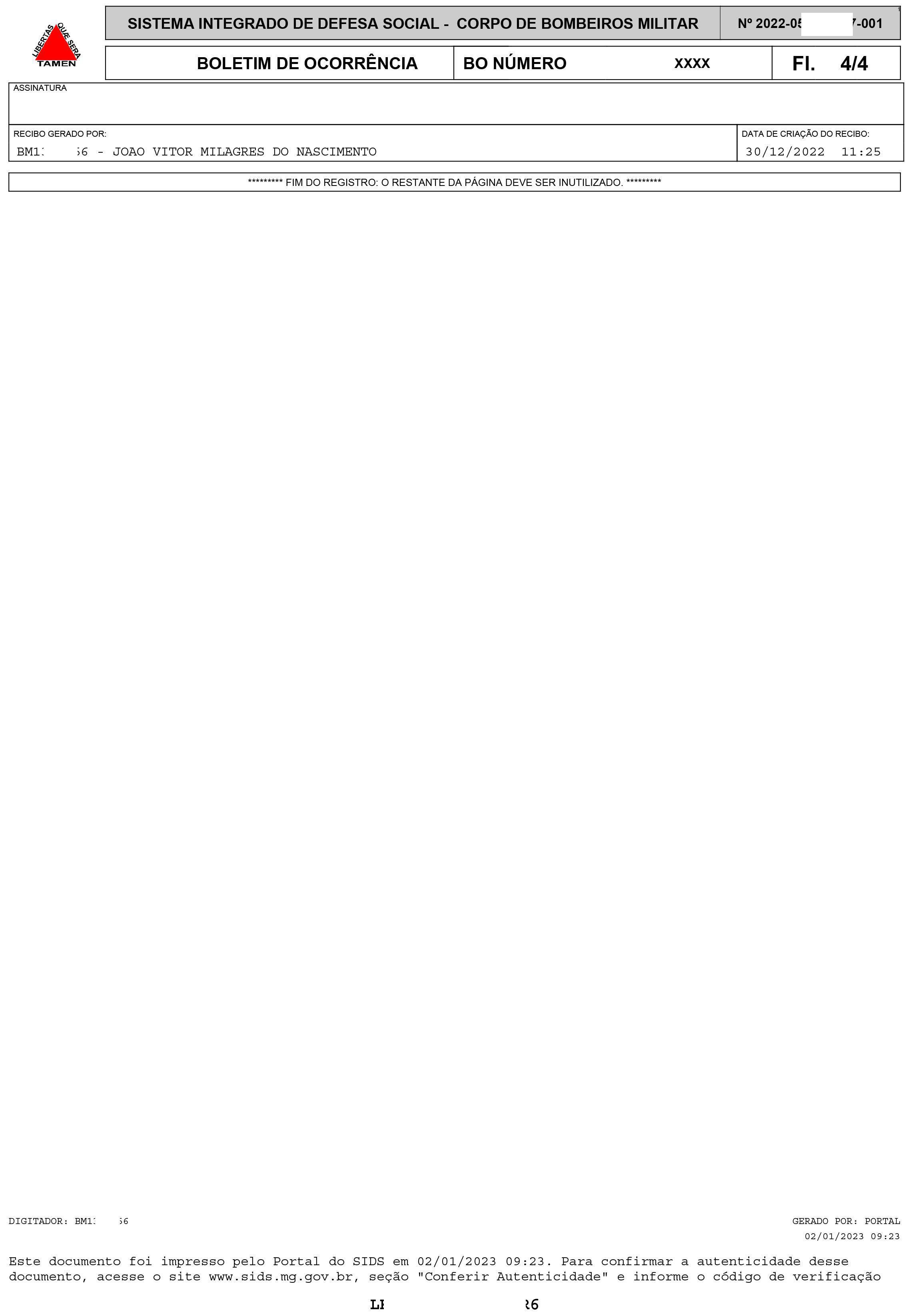 Desinterdição e prorrogação de prazo junto ao Corpo de Bombeiros de Minas Gerais - 2023