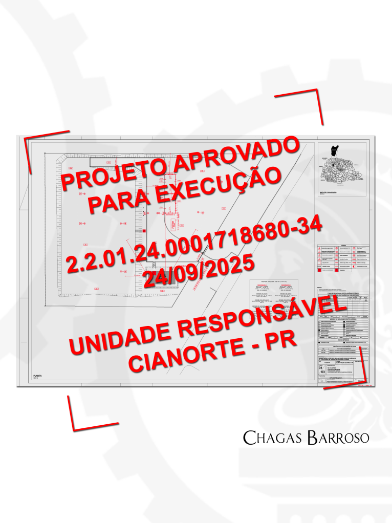 ELABORAÇÃO & APROVAÇÃO DE PROJETO CONTRA  INCÊNDIO (PSCIP) - SUBESTAÇÃO - CIANORTE  - PR - ENGENHEIRO LEVI DAS CHAGAS BARROSO FILHO