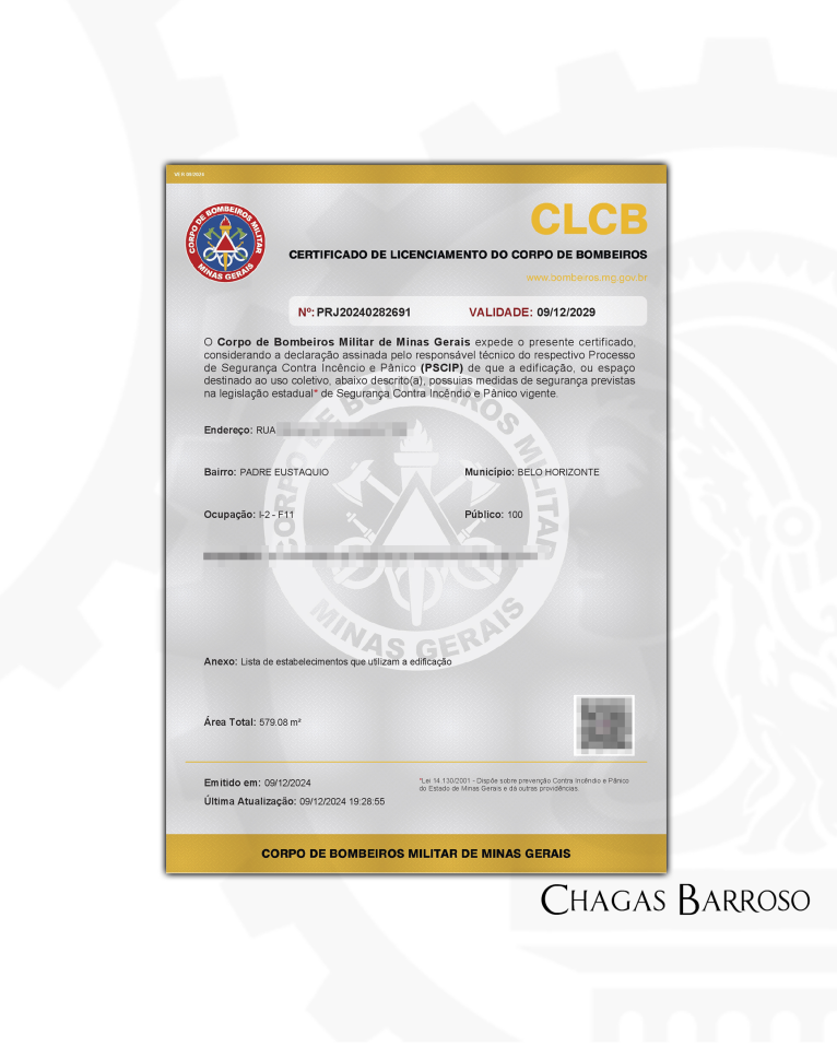 ELABORAÇÃO DE PROJETO & LIBERAÇÃO DE CLCB SALÃO DE FESTAS (F11) E FÁBRICA DE ROUPAS (I-2) - BH - ENGENHEIRO LEVI DAS CHAGAS BARROSO FILHO