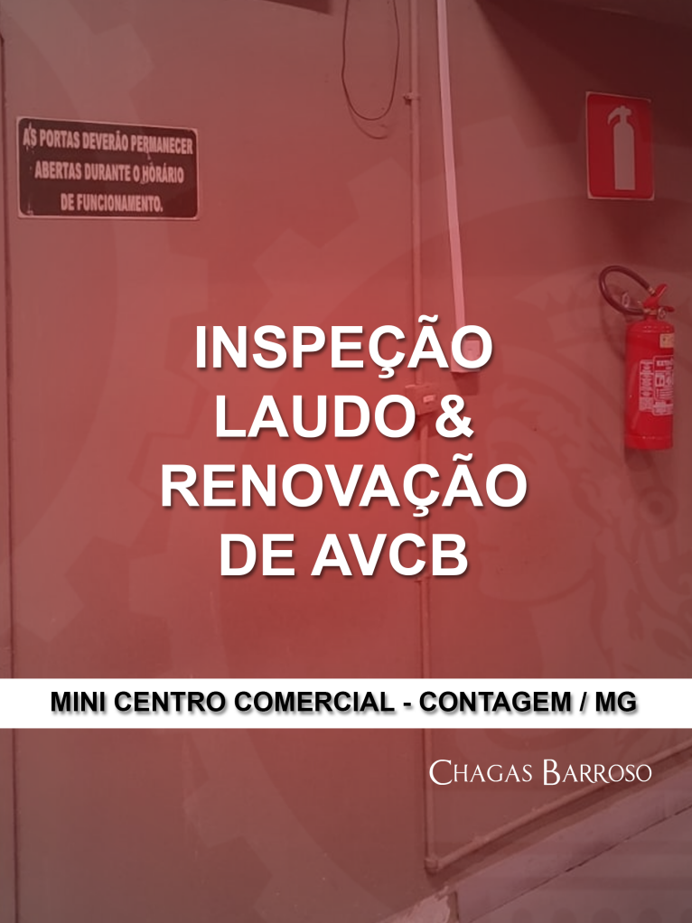 INSPEÇÃO LAUDO & RENOVAÇÃO DE AVCB MINI CENTRO COMERCIAL - CONTAGEM - MG - ENGENHEIRO LEVI DAS CHAGAS BARROSO FILHO