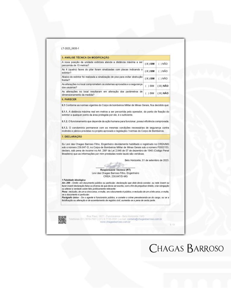 LAUDO TÉCNICO DE SEGURANÇA CONTRA INCÊNDIO E PÂNICO PRÉDIO MISTO RESIDENCIAL e COMERCIAL