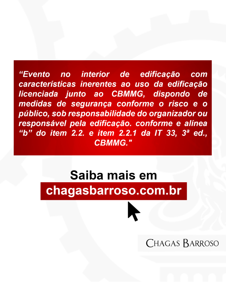 LAUDO TÉCNICO EVENTO NO INTERIOR DE EDIFICAÇÃO COM AVCB VÁLIDO-2.000 PESSOAS - UBERLÂNDIA - MG