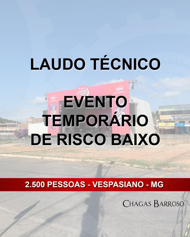 LAUDO TÉCNICO EVENTO TEMPORÁRIO DE RISCO BAIXO-VESPASIANO