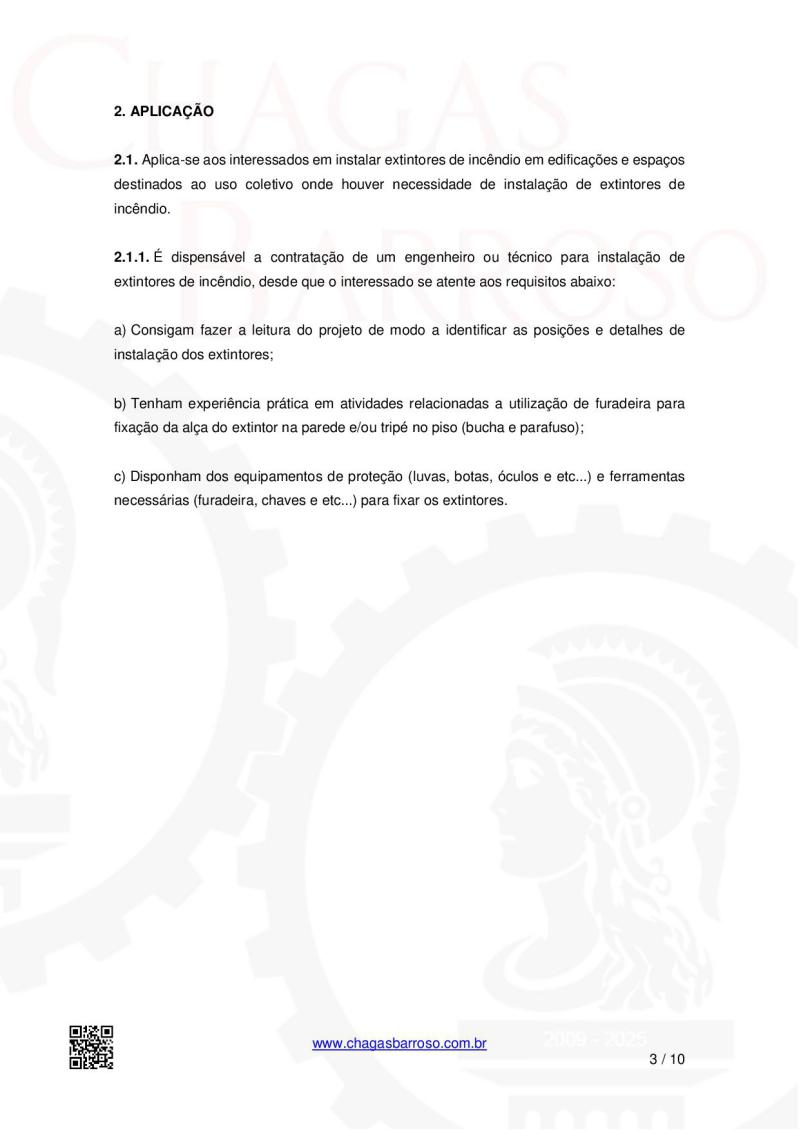 MANUAL TÉCNICO DE INSTALAÇÃO DE EXTINTORES - 2025