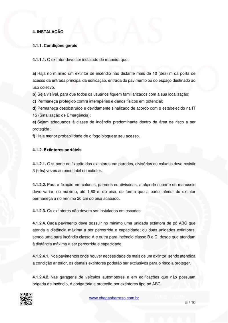 MANUAL TÉCNICO DE INSTALAÇÃO DE EXTINTORES - 2025