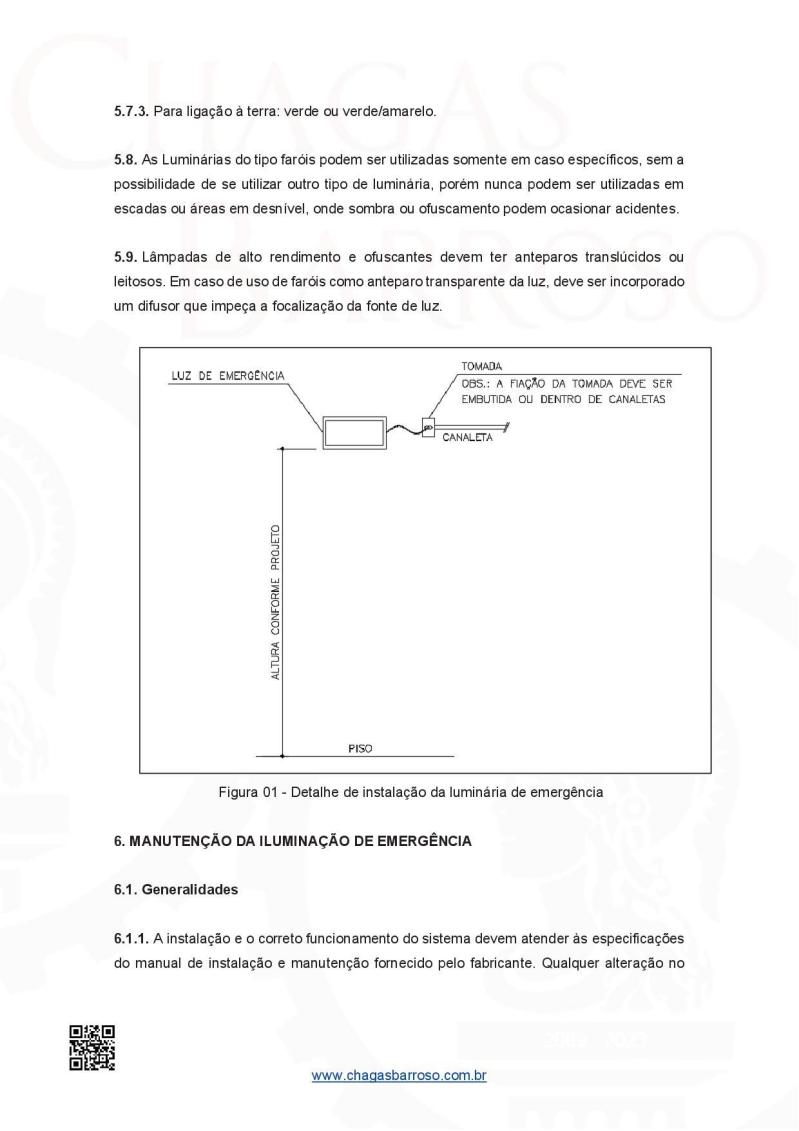 MANUAL TÉCNICO DE INSTALAÇÃO DE LUMINÁRIAS DE EMERGÊNCIA - 2023