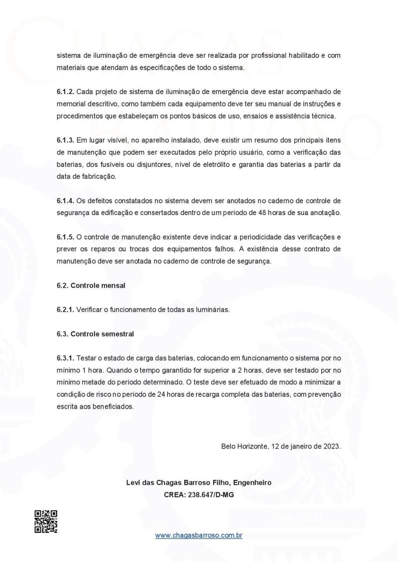 MANUAL TÉCNICO DE INSTALAÇÃO DE LUMINÁRIAS DE EMERGÊNCIA - 2023