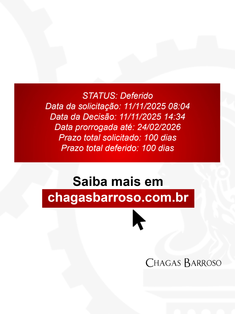 NOVA PRORROGAÇÃO DE PRAZO - RESIDENCIAL - CASTELO - BH - ENGENHEIRO - LEVI DAS CHAGAS BARROSO FILHO