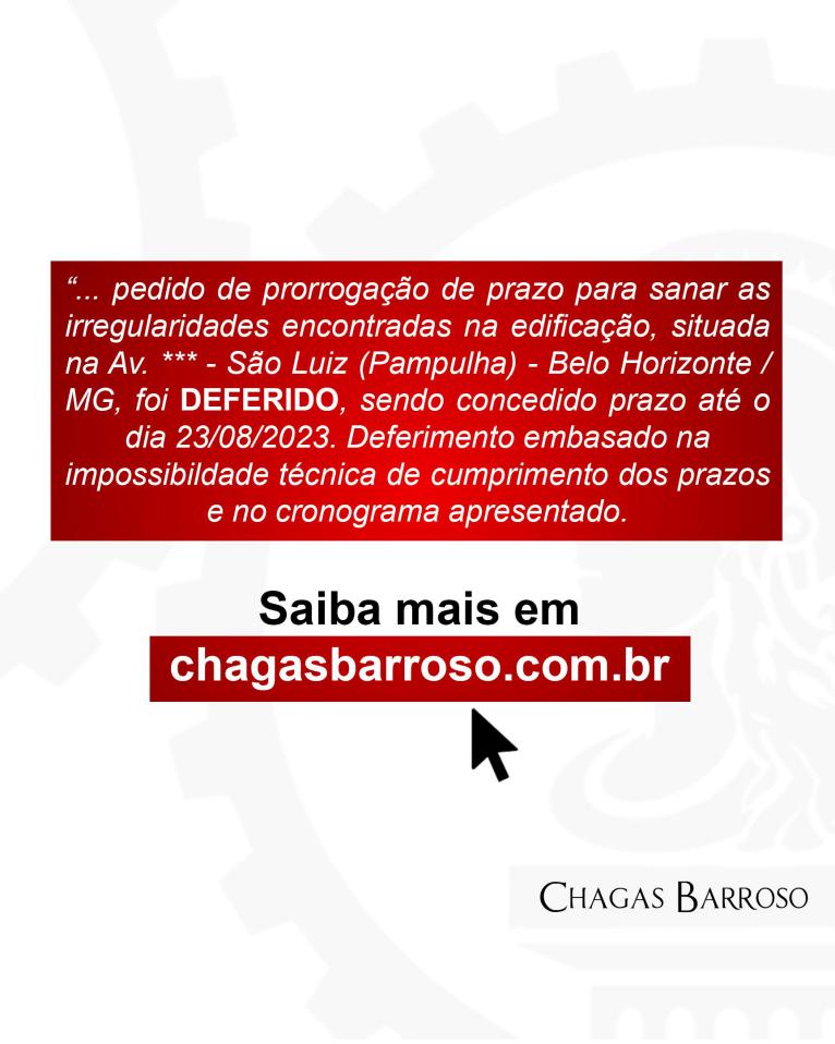 PRORROGAÇÃO DE PRAZO BAR - RESTAURANTE - PAMPULHA - BH