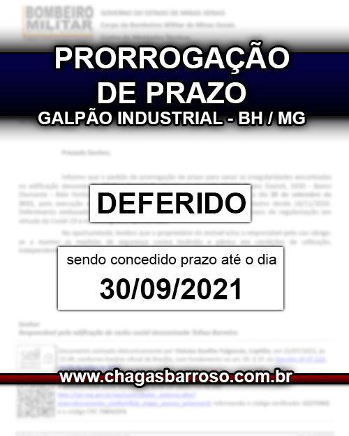PRORROGAÇÃO DE PRAZO GALPÃO INDUSTRIAL - BELO HORIZONTE