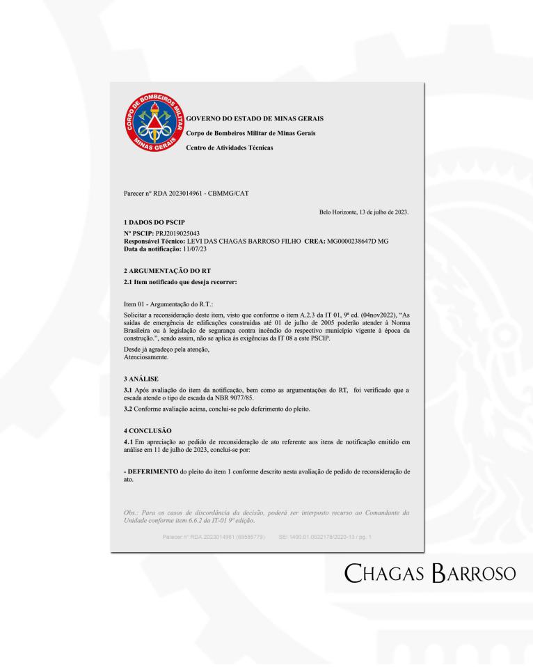 RECONSIDERAÇÃO DE ATO APÓS NOTIFICAÇÃO & APROVAÇÃO DE PROJETO-CONDOMÍNIO RESIDENCIAL - BURITIS - BH-2023-07-13-1