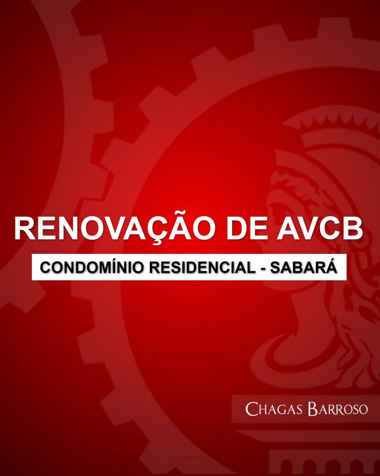 RENOVAÇÃO DE AVCB CONDOMÍNIO RESIDENCIAL - SABARÁ